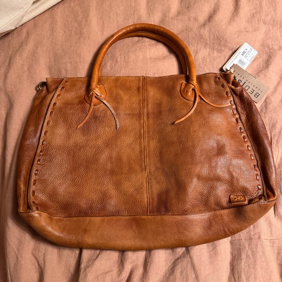 BED|STU Rustic Pecan Rockaway Brown Leather Shoulder Bag - Picture 2 of 7
